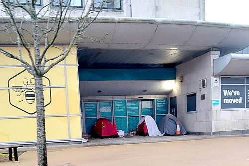 Homelessness at Oldham Civic Centre