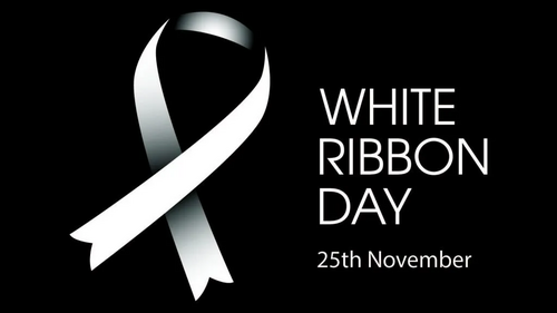 white ribbon day logo