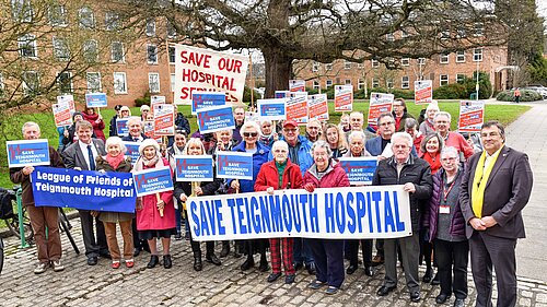 Martin Wrigley and Save Teignmouth Hospital group
