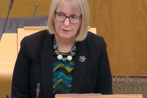 Beatrice Wishart speaking in the Scottish Parliament