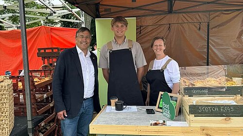 Martin Wrigley with EAT Stallholder