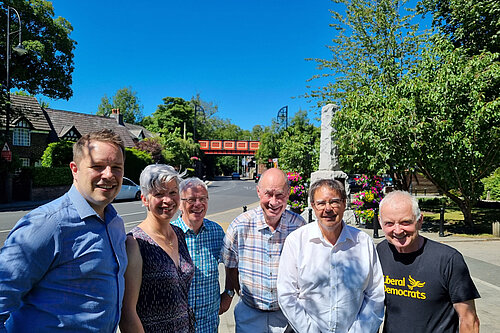 Lib Dems supporting Cheadle Train Station