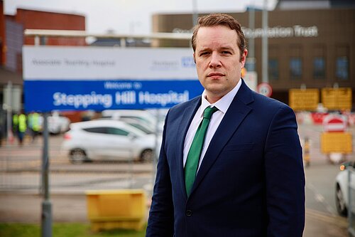 Tom Morrison at Stepping Hill Hospital