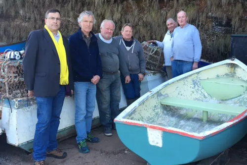 boatmen at boat cove dawlish