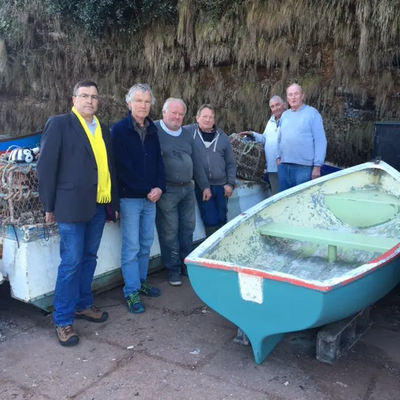 boatmen at boat cove dawlish