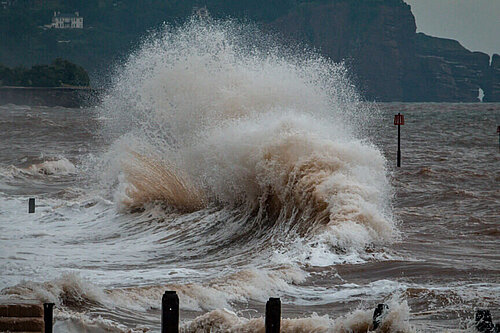 image depicting large stormy wave