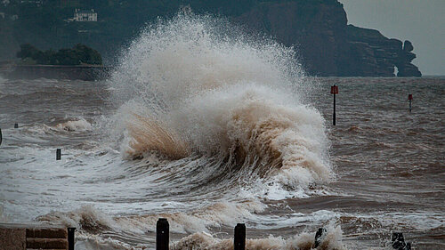 image depicting large stormy wave